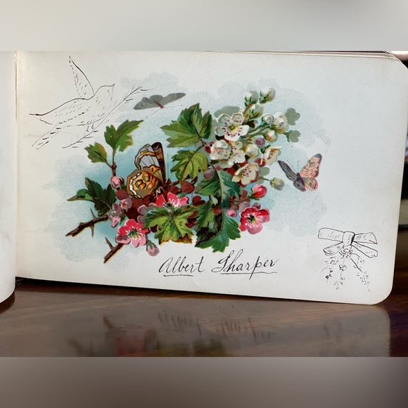 Circa 1880-90’s Victorian Era Autograph Book of JOHANNA BOEHM 🥰 w/Original Art - Picture 7 of 10